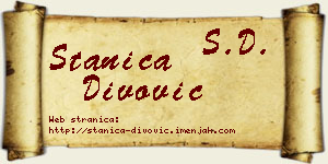 Stanica Divović vizit kartica